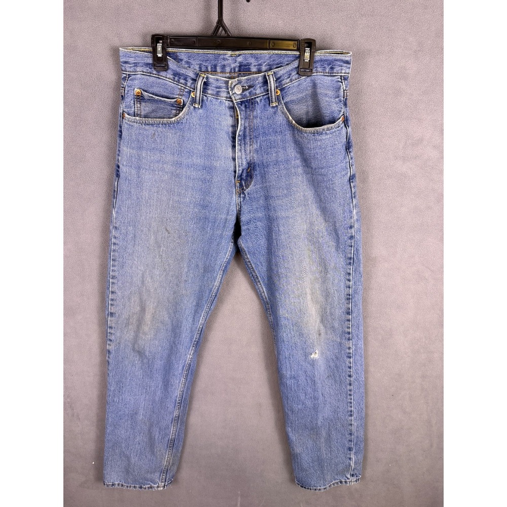 Levis 550 Jeans Mens 32x34‎ Faded Blue Denim Straight Leg Relaxed Fit Workwear
